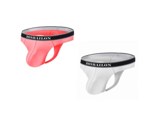 BIATWOWR Herren String Tanga Unterwäsche T-Passform aus Seide G-String Sexy und Atmungsaktiv 2 Multi 2XL von BIATWOWR