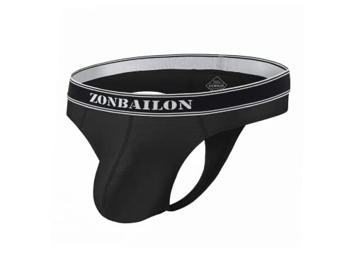 BIATWOWR Herren String Tanga Unterwäsche T-Passform aus Seide G-String Sexy und Atmungsaktiv Schwarz XL von BIATWOWR