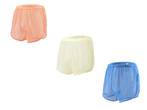 BIATWOWR Herren Transparent Sexy Boxershorts Männer Atmungsaktiv Bequem Unterhose Seitlichem Schlitz Mesh Design Unterwäsche 3 Multi M BIATWOWR Herren Transparent Sexy Boxershorts Männer Atmungsaktiv Bequem Unterhose Seitlichem Schlitz Mesh Design Unterwäsche 3 Multi M von BIATWOWR