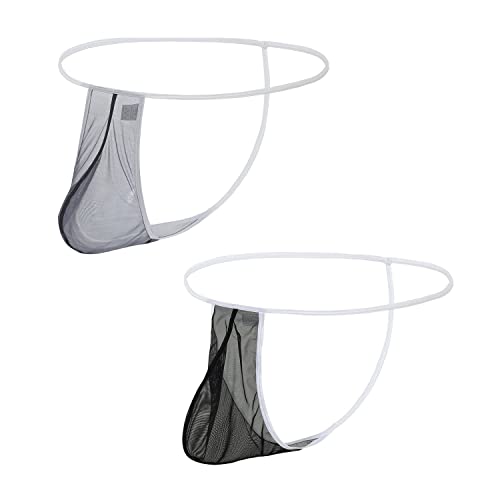 BIATWOWR Herren Transparent Strings Durchsichtige Sexy Unterwäsche Männer Unterhosen Atmungsaktiv Weich G-String 2 Multi L BIATWOWR Herren Transparent Strings Durchsichtige Sexy Unterwäsche Männer Unterhosen Atmungsaktiv Weich G-String 2 Multi L von BIATWOWR