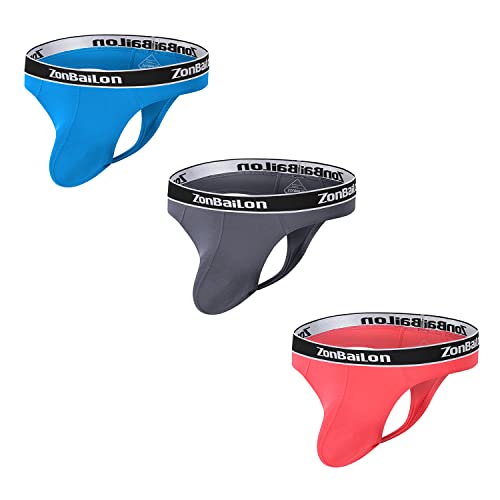 BIATWOWR Herren Verstärkender String Herren Niedriger Taille G Strings Hautfreundlich und Bequem ohne Etikett 3 Multi 2XL von BIATWOWR