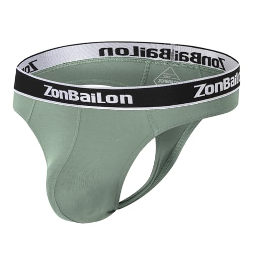 BIATWOWR Herren Verstärkender String Herren Niedriger Taille G Strings Hautfreundlich und Bequem ohne Etikett Grün L von BIATWOWR