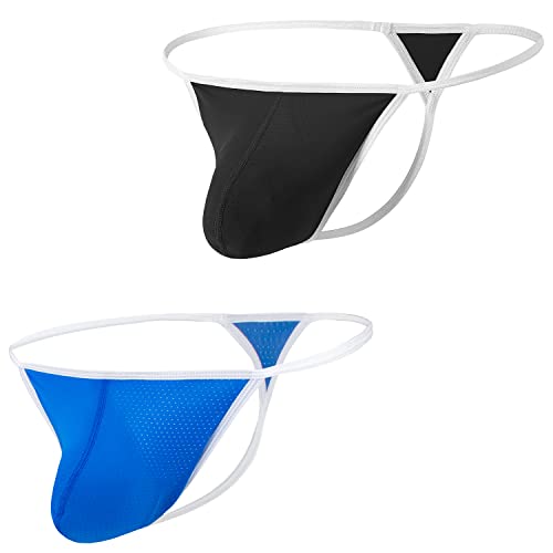 BIATWOWR Männer Niedriger Tangaslip mit Netz Sexy Große Taschen Elastisch und Weich 2 Multi XL BIATWOWR Männer Niedriger Tangaslip mit Netz Sexy Große Taschen Elastisch und Weich 2 Multi XL von BIATWOWR
