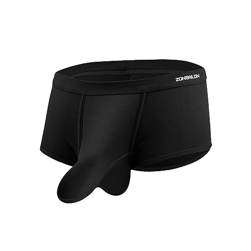 BIATWOWR Men's Boxer Shorts Double Pockets Separate Bulge Ball Pouch Underwear Men von BIATWOWR