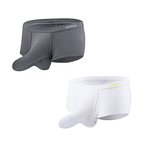 BIATWOWR Men's Boxer Trunks Underwear Separated Bulge Ball Pouch Boxer Low Rise Enhancing Underwear Briefs BIATWOWR Men's Boxer Trunks Underwear Separated Bulge Ball Pouch Boxer Low Rise Enhancing Underwear Briefs von BIATWOWR
