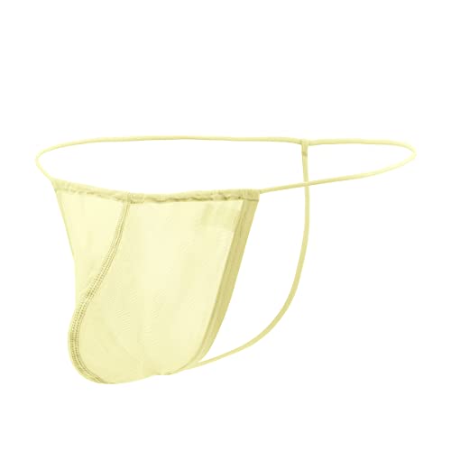 BIATWOWR Men's Transparent G-String Underwear with Enhanced Pouch and Short Legs von BIATWOWR