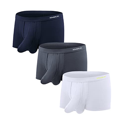 BIATWOWR Men's Underwear Dual Pouch Elephant Boxer Trunks Separated Bulge Ball Pouch Boxer Low Rise Enhancing Underwear Briefs BIATWOWR Men's Underwear Dual Pouch Elephant Boxer Trunks Separated Bulge Ball Pouch Boxer Low Rise Enhancing Underwear Briefs von BIATWOWR