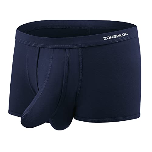 BIATWOWR Men's Underwear Separated Pouch Elephant Boxer Trunks Separated Bulge Ball Pouch Boxer Low Rise Enhancing Underwear Briefs von BIATWOWR