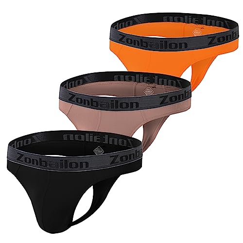 BIATWOWR Mens Thong G Strings Men's Thong Underwear Sexy Front Bulge Enhancing Pouch Male Tagless Butt Flaunting Underpants Pack von BIATWOWR