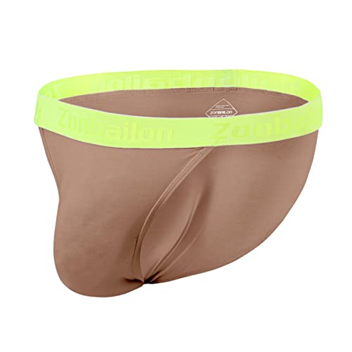 BIATWOWR Mens Underwear Briefs Herren Unterhosen Herren Unterwäsche Bamboo Fiber with U Pouch 3XL Bulge Solid Color Low Rise Soft Lightweight Breathable for Male Latte No Fly von BIATWOWR