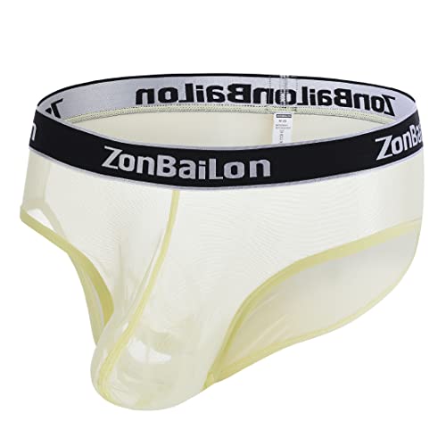 BIATWOWR Mens's Sexy Retroshorts Mesh See Through Trunks Stretch Unterwäsche Herren Underwear Shorts Soft Loose Boxers Briefs Loose Yellow 2XL BIATWOWR Mens's Sexy Retroshorts Mesh See Through Trunks Stretch Unterwäsche Herren Underwear Shorts Soft Loose Boxers Briefs Loose Yellow 2XL von BIATWOWR