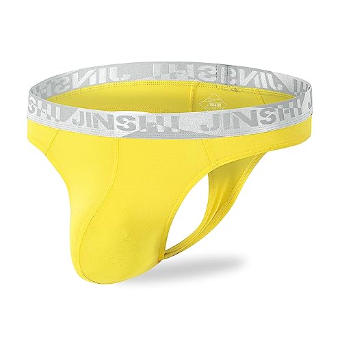 BIATWOWR Orange Herren Mens Thongs Unterwäsche Comfortable Low Rise Slip Herren String Tanga T-Back Low Rise Bamboo Ultra Soft M… von BIATWOWR