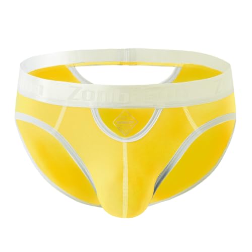 BIATWOWR Sexy Herren Dreiecksunterwäsche mit Großer Tasche Niedriger Taille und Ohne Etikett für Komfort und Atmungsaktivität Gelb XL BIATWOWR Sexy Herren Dreiecksunterwäsche mit Großer Tasche Niedriger Taille und Ohne Etikett für Komfort und Atmungsaktivität Gelb XL von BIATWOWR