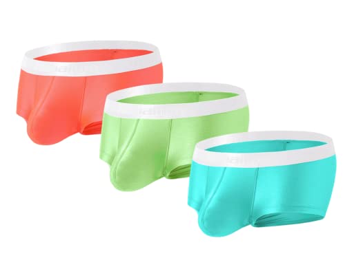 BIATWOWR Herren Boxershorts Unterwäsche aus Seide mit Einem Beutel Sexy und Atmungsaktive 3 Multi 3XL BIATWOWR Herren Boxershorts Unterwäsche aus Seide mit Einem Beutel Sexy und Atmungsaktive 3 Multi 3XL von BIATWOWR