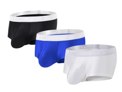 BIATWOWR Herren Boxershorts Unterwäsche aus Seide mit Einem Beutel Sexy und Atmungsaktive 3 Multi 2XL BIATWOWR Herren Boxershorts Unterwäsche aus Seide mit Einem Beutel Sexy und Atmungsaktive 3 Multi 2XL von BIATWOWR