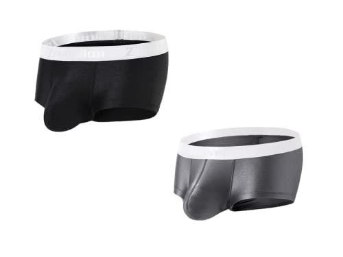 BIATWOWR Herren Boxershorts Unterwäsche aus Seide mit Einem Beutel Sexy und Atmungsaktive 2 Multi 3XL BIATWOWR Herren Boxershorts Unterwäsche aus Seide mit Einem Beutel Sexy und Atmungsaktive 2 Multi 3XL von BIATWOWR