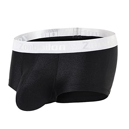 BIATWOWR Herren Boxershorts Unterwäsche aus Seide mit Einem Beutel Sexy und Atmungsaktive 3XL von BIATWOWR