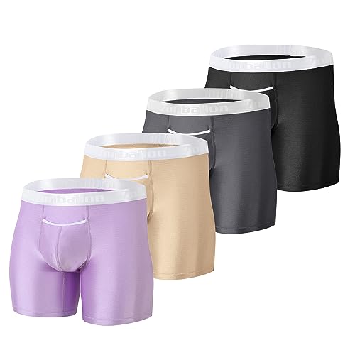 BIATWOWR Silk Briefs Boxers Tagless Underwear Mens Horizontal Fly Men Ultra Breathable Enhancing Pouch Gray BIATWOWR Silk Briefs Boxers Tagless Underwear Mens Horizontal Fly Men Ultra Breathable Enhancing Pouch Gray von BIATWOWR