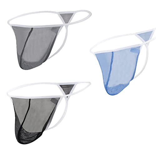 BIATWOWR String Tanga Herren Transparente Sexy Unterwäsche für Männer Strings Tangas T Form 3 Multi M BIATWOWR String Tanga Herren Transparente Sexy Unterwäsche für Männer Strings Tangas T Form 3 Multi M von BIATWOWR