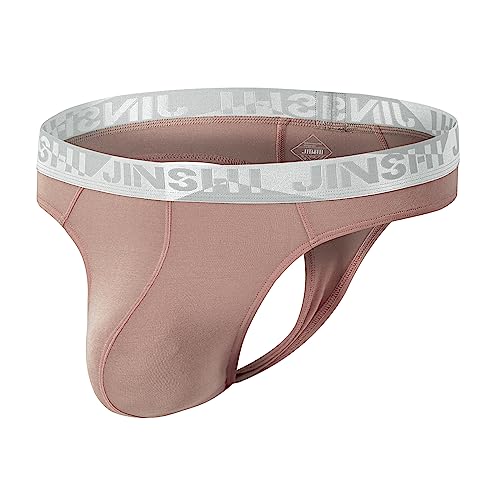 BIATWOWR Ultra Soft Herren Unterwäsche Bamboo Mens Thongs Low Rise Breathable Herren String Tanga Comfortable T-Back Flexible L Khaki… von BIATWOWR