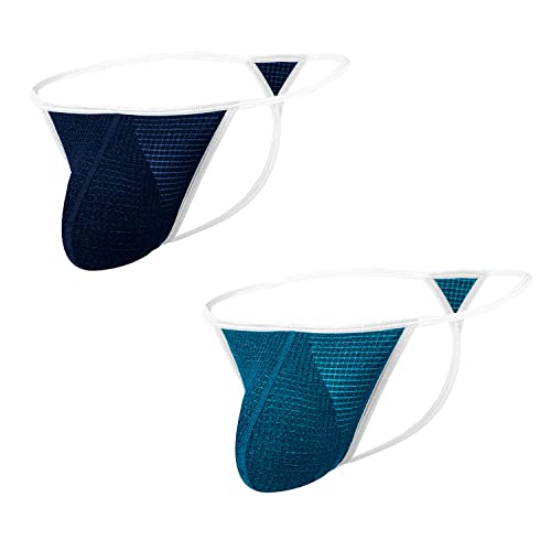 BIATWOWR Unterstützender Herren-Tanga Niedrig Geschnitten, Elastisch, Atmungsaktives Mesh, ohne Etikett Slips Unterwäsche 2 Multi L von BIATWOWR