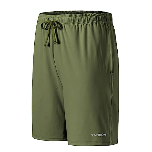 BIATWOWR Herren Freizeithose mit Tasche bequem und atmungsaktiv für Sport Freizeit und Zuhause Grün XL von BIATWOWR