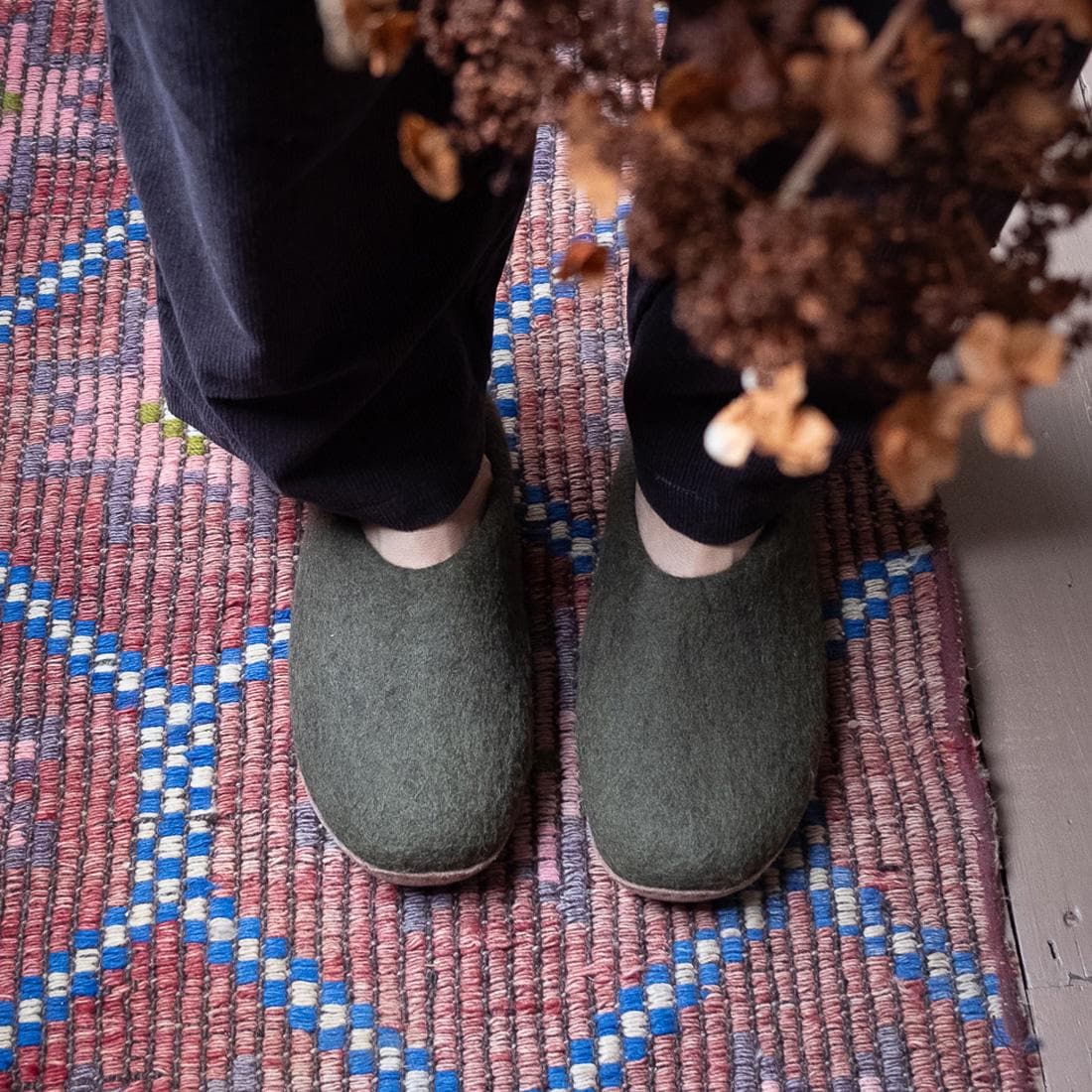 Gefilzte Hausschuhe Aus Gefilzter Wolle - Fair Trade Gekochter von BIBICO