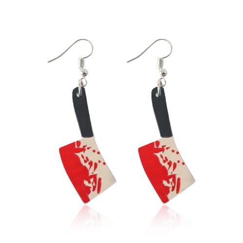 Halloween Ohrringe,Damen Hexen Kostüm Vampir Schmuck Accessoires Geschenk,Frauen Kinder Verkleidung Blut Ohrstecker Geschenke,Herbst Blutiges Halloween-Ohrringe für Scary Kürbis Party Costumes (B) von BIBITI