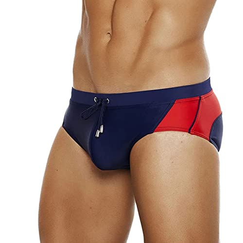 BIBOKAOKE Badehose Herren Slip Sexy Dreieckig Badeslip Diagonal Stripe Schwimm-Shorts Stretchy Trainings Badehose Slip Badepants Surfshorts Badeshorts Herren Kurz Classic Schwimmhose von BIBOKAOKE