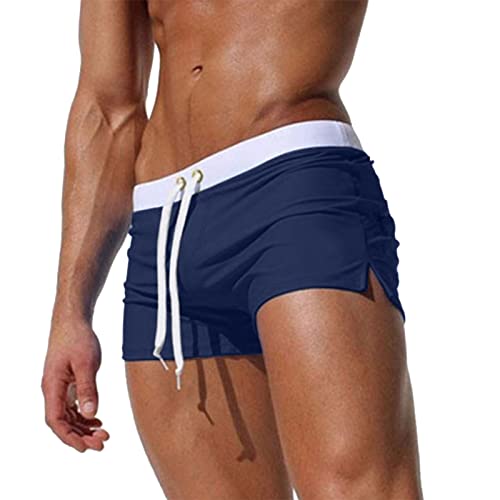 BIBOKAOKE Badehose Herren Slipform,Mode Camouflage Swimming Swim Briefs Summer Urlaub Hawaii Beach Pants Trunks Badepants Niedrige Taille Bikinihose U Konvexen Beutel Schwimmwear Surfen Hose von BIBOKAOKE