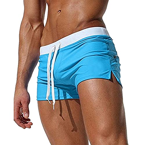 BIBOKAOKE Badehose Herren Slipform,Mode Camouflage Swimming Swim Briefs Summer Urlaub Hawaii Beach Pants Trunks Badepants Niedrige Taille Bikinihose U Konvexen Beutel Schwimmwear Surfen Hose von BIBOKAOKE