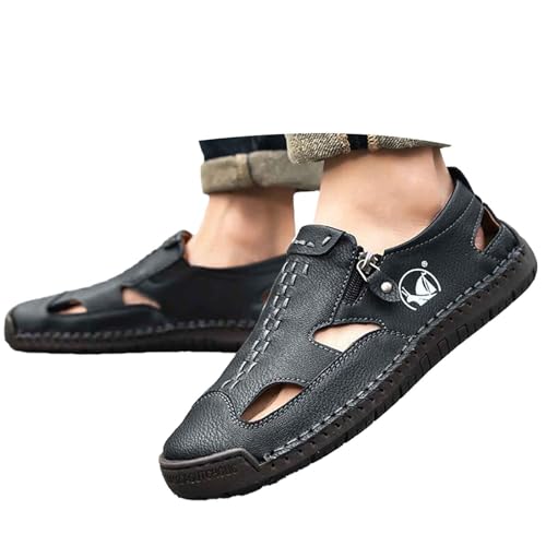 BIBOKAOKE Badeschuhe Herren Wasserdicht Joggingschuhe Retro Pantolette Weite Weich Sohlen Arbeitsschuhe Rutschfest Sportschuhe Bequem Slip on Loafers Leicht Joggingschuhe Freizeit Strandschuhe von BIBOKAOKE