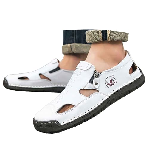 BIBOKAOKE Badeschuhe Herren Wasserdicht Joggingschuhe Retro Pantolette Weite Weich Sohlen Arbeitsschuhe Rutschfest Sportschuhe Bequem Slip on Loafers Leicht Joggingschuhe Freizeit Strandschuhe von BIBOKAOKE
