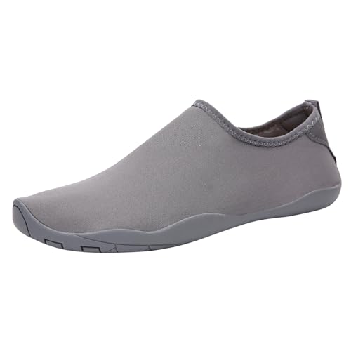 BIBOKAOKE Badeschuhe Herren Weite Strandschuhe Mode Schuhe Freizeit Stoff Weich Pantolette Wasserdicht Badeschuhe Elegant Slip on Slides Bequem Hausschuhe Leicht Sneaker Rutschfest Sportschuhe von BIBOKAOKE