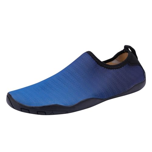 BIBOKAOKE Badeschuhe Herren Weite Strandschuhe Mode Schuhe Freizeit Stoff Weich Pantolette Wasserdicht Badeschuhe Elegant Slip on Slides Bequem Hausschuhe Leicht Sneaker Rutschfest Sportschuhe von BIBOKAOKE