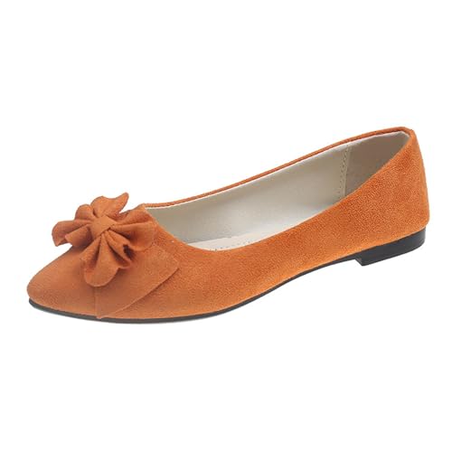 BIBOKAOKE Ballerinas Damen Flache Shoes Spring Summer and Autumn Lightweight Suede Pointed Shallow Mouth Soft Bottom Bow Single Daily Dating Commuting Large Size Ballet Damenschuhe BIBOKAOKE Ballerinas Damen Flache Shoes Spring Summer and Autumn Lightweight Suede Pointed Shallow Mouth Soft Bottom Bow Single Daily Dating Commuting Large Size Ballet Damenschuhe von BIBOKAOKE