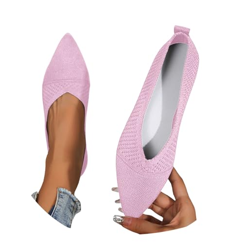 BIBOKAOKE Barfuß Ballerina Damen Einfarbige Freizeitschuhe Leicht Leinenschuhe Lässige Schuhe Bequem Loafers Weich Stoff Sportschuhe Flache Tanzschuhe Elegant Trachtenschuhe Orthorinas Ballerina von BIBOKAOKE
