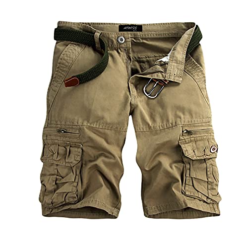 BIBOKAOKE Cargo Shorts Herren Sommer Sport Shorts mit vielen Taschen klassisch Einfarbig Bermuda Kurze Hosen Leichte Outdoor Arbeitshorts Kurz Trekkinghose Wanderhose Atmungsaktiv Laufhosen von BIBOKAOKE