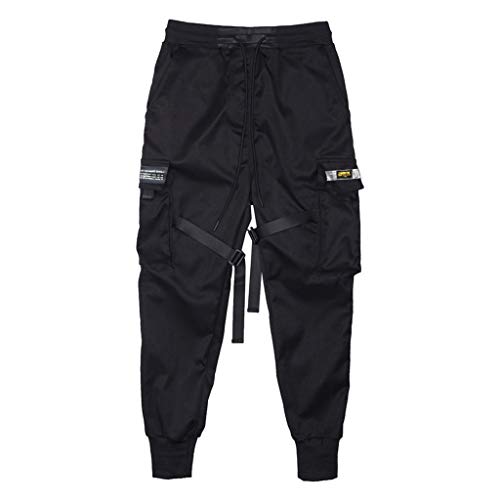 BIBOKAOKE Cargohose Herren Retro-Trendhose Jogger Cargo Pants Techwear Hosen Freizeithose Slim Fit Sporthosen Outdoorhose Lange Frachthose für Männer Modisch Streetwear Trousers mit Taschen von BIBOKAOKE