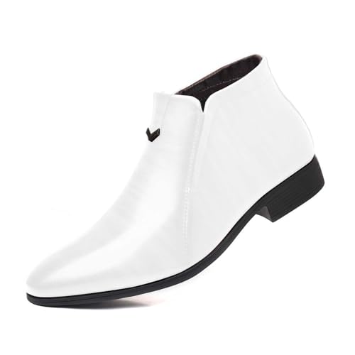 BIBOKAOKE Cowboy Stiefel Männer spitzes Retro Business Stiefeletten Herren Lederschuhe rutschfeste Reißverschluss Herrenstiefel von BIBOKAOKE