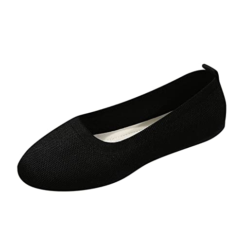 BIBOKAOKE Damen Ballerina Slip On Schuhe rutschfest Sneaker Runde Zehen Einfache Flache Brautschuhe Bequem Atmungsaktiv Freizeitschuhe Sommer Sportlich Frauen Flache Schuhe Walkingschuhe von BIBOKAOKE