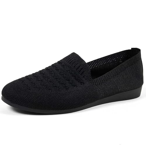 BIBOKAOKE Damen Einfarbig weich gestrickt bequem runde Zehenpartie Schlupfschuhe leicht lässig Arbeitsschuhe Flache Schuhe BIBOKAOKE Damen Einfarbig weich gestrickt bequem runde Zehenpartie Schlupfschuhe leicht lässig Arbeitsschuhe Flache Schuhe von BIBOKAOKE