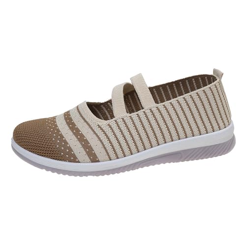 BIBOKAOKE Damen Mesh Freizeit Schlupfschuhe Atmungsaktive Leichte Bequeme Sneakers rutschfest Walkingschuhe Fußgewölbeunterstützung von BIBOKAOKE