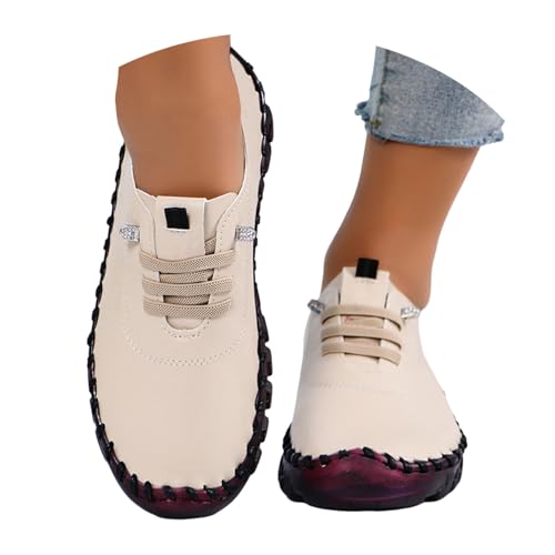 BIBOKAOKE Damen Mokassins Casual Loafers Komfort Leder Schnürschuhe Bootsschuhe Freizeit Mittelalter Mamas Schuhe Bequem Weite Rutschfest Flache Fahren Halbschuhe Segelschuhe Slippers Walkingschuhe BIBOKAOKE Damen Mokassins Casual Loafers Komfort Leder Schnürschuhe Bootsschuhe Freizeit Mittelalter Mamas Schuhe Bequem Weite Rutschfest Flache Fahren Halbschuhe Segelschuhe Slippers Walkingschuhe von BIBOKAOKE