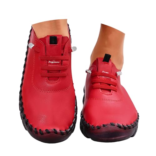 BIBOKAOKE Damen Mokassins Casual Loafers Komfort Leder Schnürschuhe Bootsschuhe Freizeit Mittelalter Mamas Schuhe Bequem Weite Rutschfest Flache Fahren Halbschuhe Segelschuhe Slippers Walkingschuhe BIBOKAOKE Damen Mokassins Casual Loafers Komfort Leder Schnürschuhe Bootsschuhe Freizeit Mittelalter Mamas Schuhe Bequem Weite Rutschfest Flache Fahren Halbschuhe Segelschuhe Slippers Walkingschuhe von BIBOKAOKE