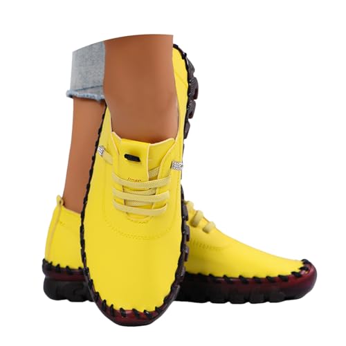 BIBOKAOKE Damen Mokassins Casual Loafers Komfort Leder Schnürschuhe Bootsschuhe Freizeit Mittelalter Mamas Schuhe Bequem Weite Rutschfest Flache Fahren Halbschuhe Segelschuhe Slippers Walkingschuhe BIBOKAOKE Damen Mokassins Casual Loafers Komfort Leder Schnürschuhe Bootsschuhe Freizeit Mittelalter Mamas Schuhe Bequem Weite Rutschfest Flache Fahren Halbschuhe Segelschuhe Slippers Walkingschuhe von BIBOKAOKE