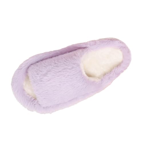 BIBOKAOKE Damen Warme Hausschuhe aus Memory-Baumwolle Einfarbig Pantoffeln Weiche Flache Filzpantoffeln Herbst und Winter Hauspantoffeln für Drinnen und Draussen von BIBOKAOKE