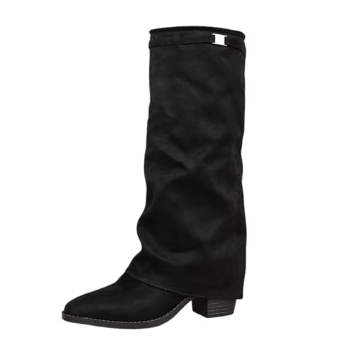 BIBOKAOKE Damen Wildleder Mittelhohe Stiefel Mode Einfarbig Winterstiefel Slip On Spitz Zulaufend Schneestiefel Ritterstiefel mit Klobigem Absatz Herbst Winter BIBOKAOKE Damen Wildleder Mittelhohe Stiefel Mode Einfarbig Winterstiefel Slip On Spitz Zulaufend Schneestiefel Ritterstiefel mit Klobigem Absatz Herbst Winter von BIBOKAOKE