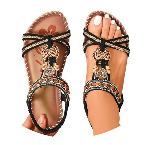 BIBOKAOKE Flache Schuhe Für Damen Boho Wasserdicht Sandalen mit Strass Bequem Sneaker Freizeitschuhe Leicht Strandschuhe Elegant Loafers Fitnessschuhe Mit Gummiband Hausschuhe Tanzschuhe BIBOKAOKE Flache Schuhe Für Damen Boho Wasserdicht Sandalen mit Strass Bequem Sneaker Freizeitschuhe Leicht Strandschuhe Elegant Loafers Fitnessschuhe Mit Gummiband Hausschuhe Tanzschuhe von BIBOKAOKE