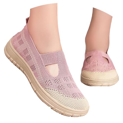 BIBOKAOKE Flache Schuhe Für Damen Leicht Mesh Sommerschuhe Bequem Sneaker Elegant Joggingschuhe Wasserdicht Walkingschuhe Atmungsaktiv Leinenschuhe Plateau Tanzschuhe Weich Sohlen Hausschuhe Slipper BIBOKAOKE Flache Schuhe Für Damen Leicht Mesh Sommerschuhe Bequem Sneaker Elegant Joggingschuhe Wasserdicht Walkingschuhe Atmungsaktiv Leinenschuhe Plateau Tanzschuhe Weich Sohlen Hausschuhe Slipper von BIBOKAOKE